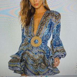 Revolve website ‘Bronx and Banco’ Bedouin Blue Mini Dress